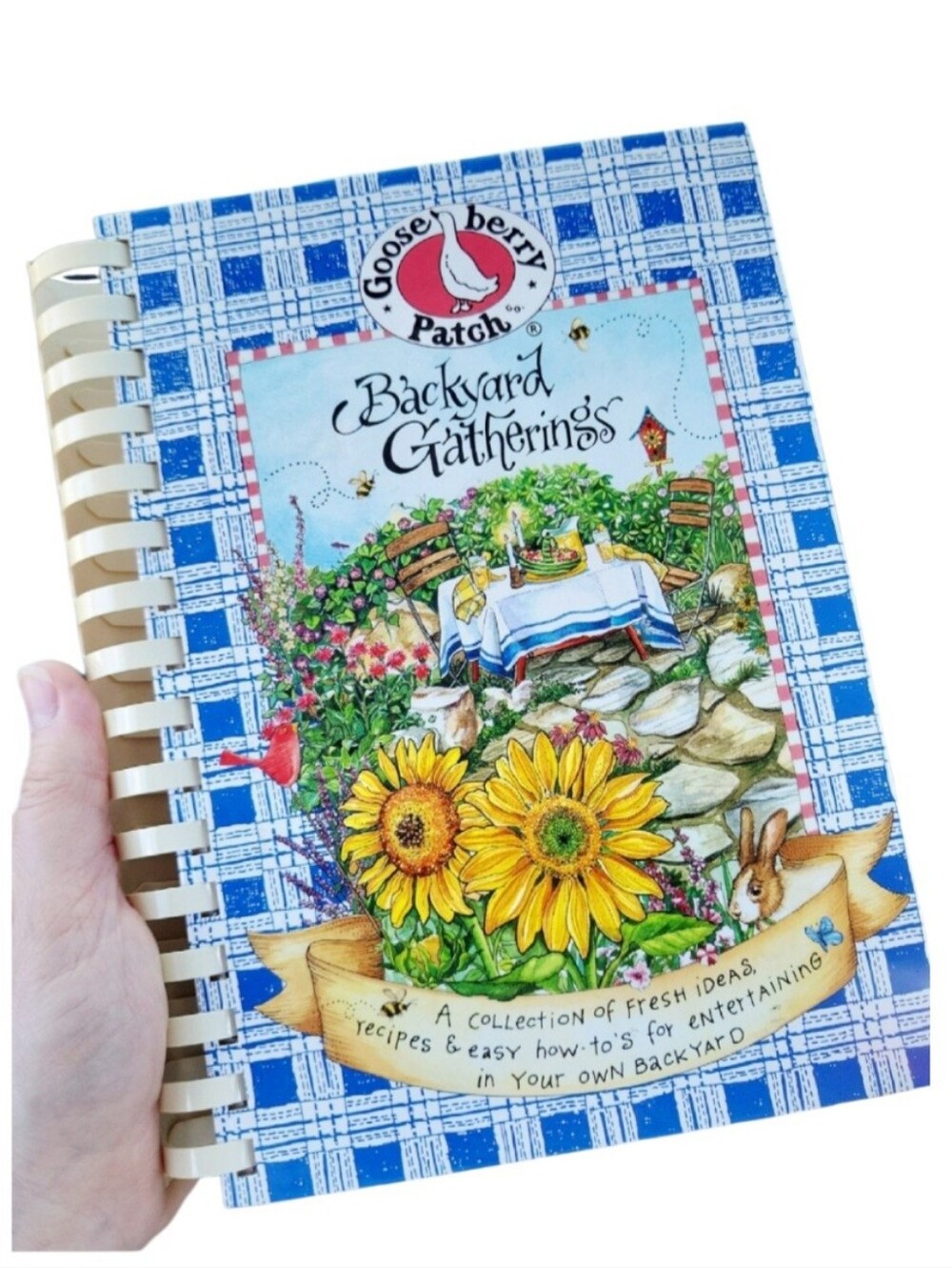Vintage 90's Gooseberry Patch Backyard Gatherings Cookbook